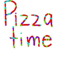 Happy Pizza Time Sticker