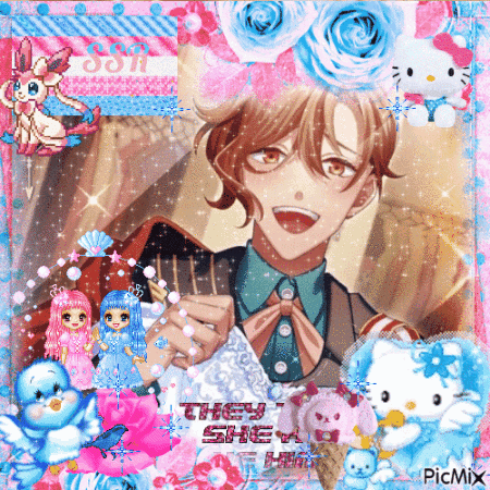 virguleex giphygifmaker trans genderfluid obey me GIF