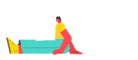 Animation Working Sticker by ESCENA CUATRO