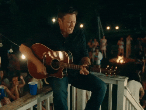 Blake Shelton Guitar GIF by Post Malone