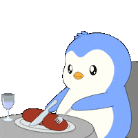 Night Out Eating Sticker by Pudgy Penguins