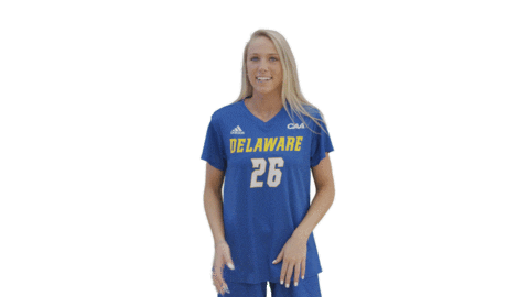 Swipe Up Womens Soccer Sticker by Delaware Blue Hens