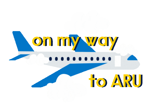 ARUInternational giphyupload aru international aru international pre-departure on my way to aru Sticker