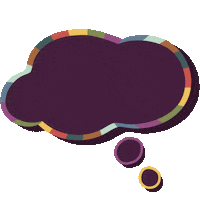 Rainbow Think Sticker by Karole Kessler