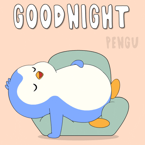 Tired Good Night GIF by Pudgy Penguins