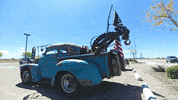 offthejacks flag tow truck old truck ratcityrukkus GIF