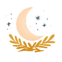 Crescent Moon Stars Sticker by Daily Magic