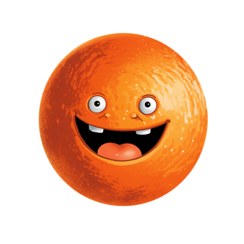 Orange Sticker by Rauch Eistee