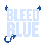 Bleed Blue Sticker by University of Wisconsin-Stout