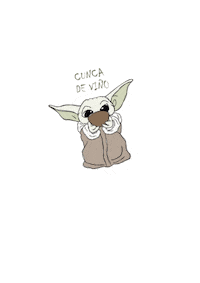 verodemedeirosart vino yoda babyyoda yodabebe Sticker