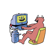 happy video game Sticker by joelkirschenbaum