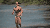 lady running GIF