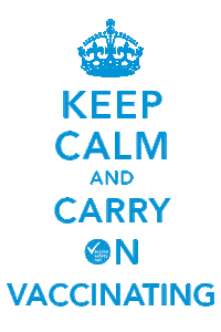 VaccineSafetyNet vaccine keep calm carry on vaccinate Sticker