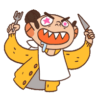 trampauline hungry miam faim trampauline Sticker