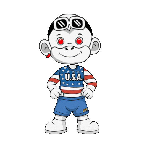 American Flag Usa Sticker by Zhot Shop