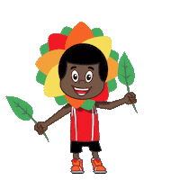 Green Peace Flower Sticker by 3 Palavrinhas