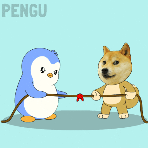 Tug Of War Win GIF by Pudgy Penguins
