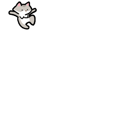 Cat Landing Sticker by 9rmstudio