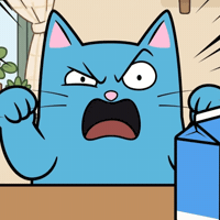 Blue Cat Wide Eyes GIF