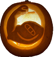VaccineSafetyNet halloween spooky pumpkin muscle Sticker