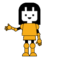 Robot Waving Sticker by The Dare Company