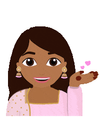 South Asian Heart Sticker
