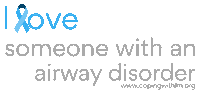 copingwithlmorg breathe nonprofit light blue laryngomalacia Sticker
