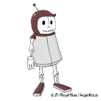 RoyalRiverMusik cool halloween horror robot Sticker