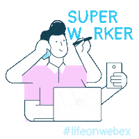 Work From Home Sticker by Cisco Webex