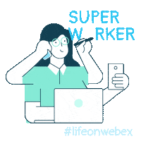 Work From Home Sticker by Cisco Webex