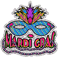 Mardi Gras Mask Sticker