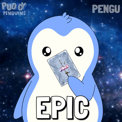 Excited Trading Cards GIF by Pudgy Penguins
