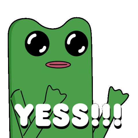 Lets Go Yes Sticker by fwogs