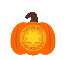Jack-O-Lantern Halloween Sticker by Stanislaus County Probation
