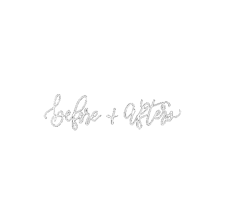 Before And After Hand Lettered Sticker