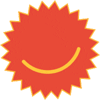 libeworkshop smile red sun face Sticker