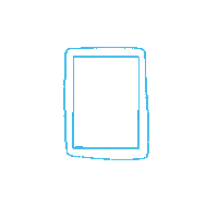 thesunnymaestra blue frame rectangle thesunnymaestra Sticker