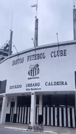 Flag Flies at Half-Mast on Santos' Stadium