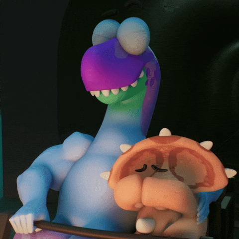 Scared Date Night GIF by Claynosaurz