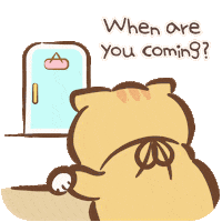 Cat Waiting Sticker by catgrass