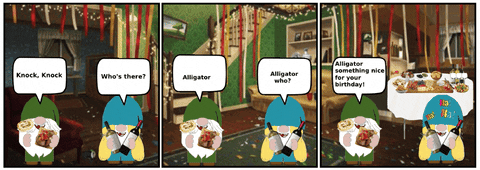 Birthday Party Gnome GIF