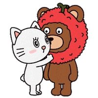 Happy I Love You Sticker by LYCHEE AND FRINEDS