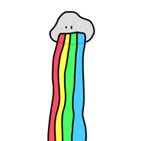 Tired Rainbow GIF