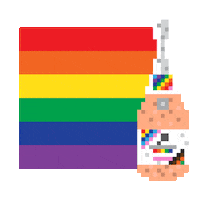 Pixel Love Sticker by Barefoot Wine
