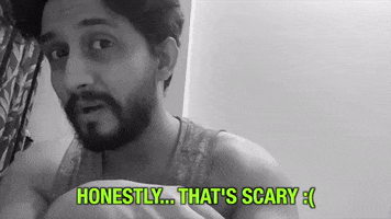 Scared Biting Nails GIF by Digital Pratik