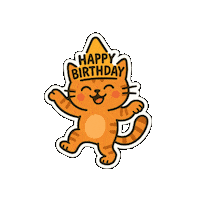 joyogram cat dancing happy birthday Sticker