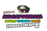 Zeedog Amorinha Sticker by Amora Pug Brasil