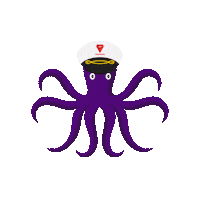 Captain Octopus Sticker by Virgin Voyages