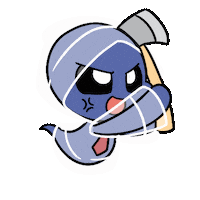 Angry Attack Sticker by Christophers Genie