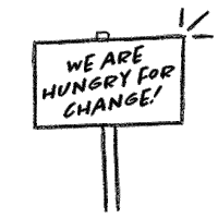 Natruly food hungry world healthy Sticker